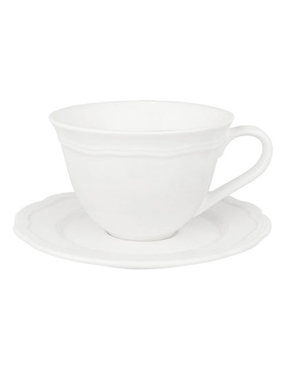 Florence Scallop Cup And Saucer 220ml in White