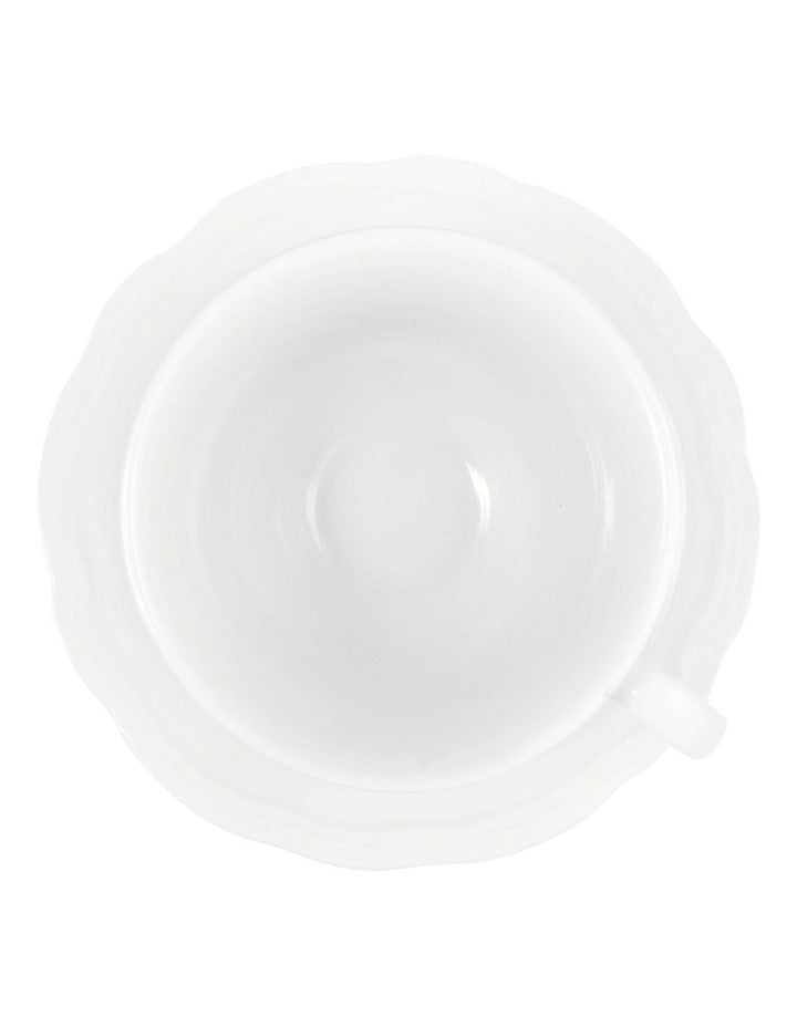 Florence Scallop Cup And Saucer 220ml in White