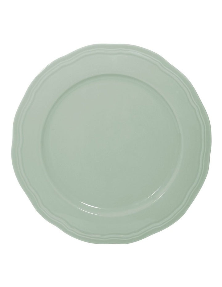 Florence Scallop Rim Dinner Plate 27cm in Light Green