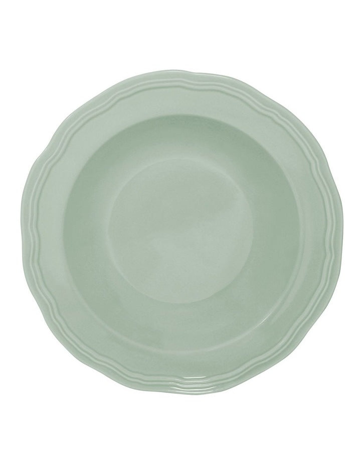 Florence Scallop Rim Bowl 23x5cm in Light Green