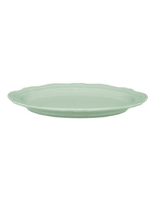 Florence Scallop Rim Oval Plate 23x17cm in Light Green
