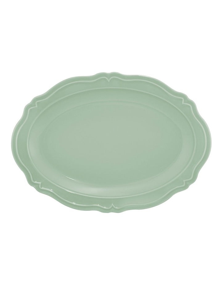 Florence Scallop Platter 35x25cm Gift Boxed in Light Green