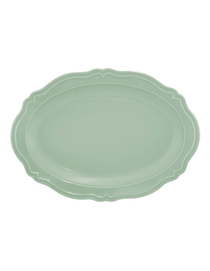 Florence Scallop Platter 35x25cm Gift Boxed in Light Green