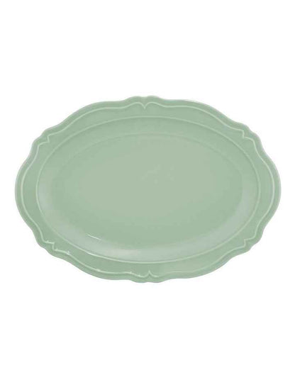 Florence Scallop Platter 35x25cm Gift Boxed in Light Green