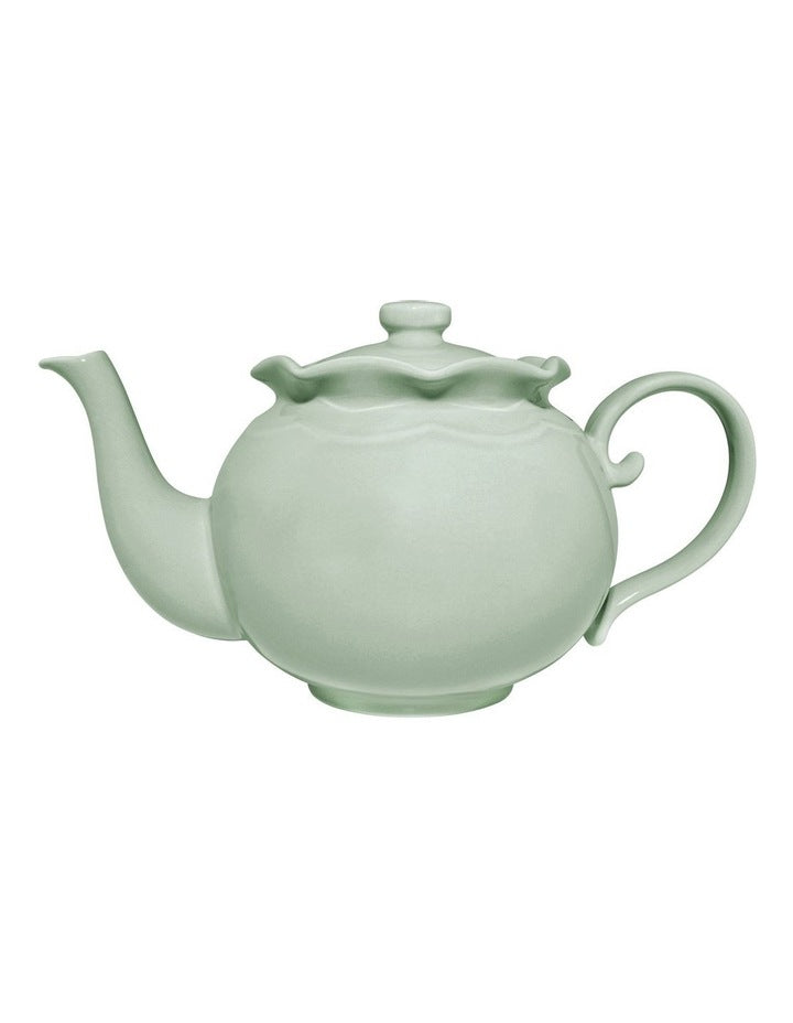 Florence Scallop Teapot 1L Gift Boxed in Light Green