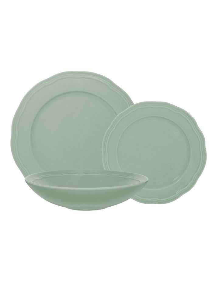 Florence Scallop Rim Dinner Set 12 Piece Gift Boxed in Light Green
