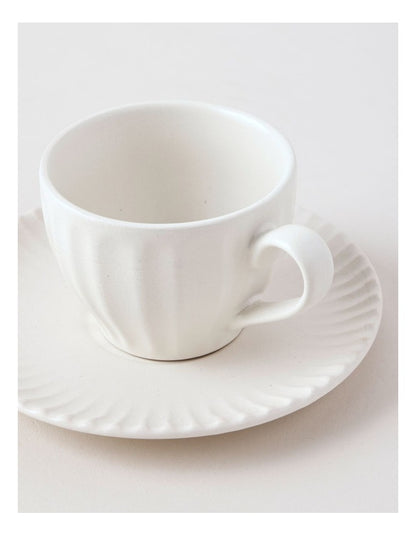 Marni Cup & Saucer Set in White