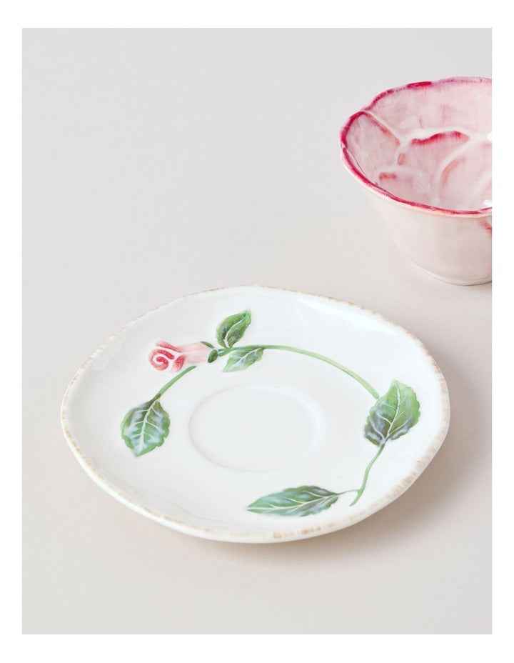 Garden Party Cup & Saucer Set in Pink