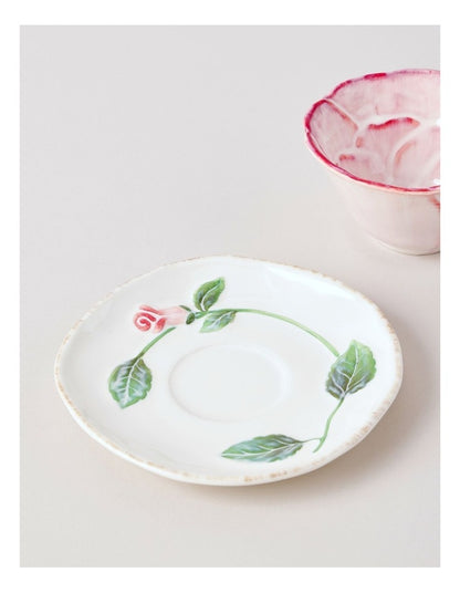 Garden Party Cup & Saucer Set in Pink