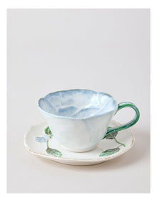 Garden Party Cup & Saucer Set in Blue