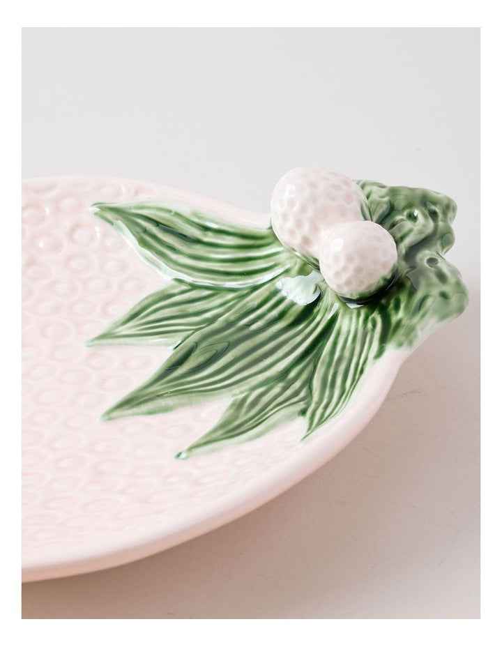 Strawberry Serving Platter in Pink