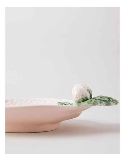 Strawberry Serving Platter in Pink