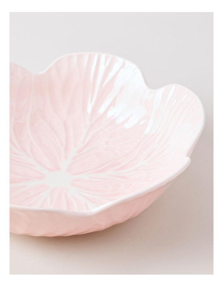 Cabbage Serving Bowl in Pink