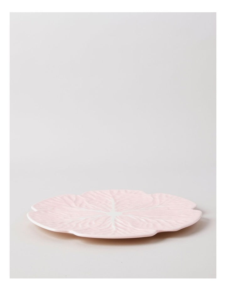 Cabbage Round Charger in Pink