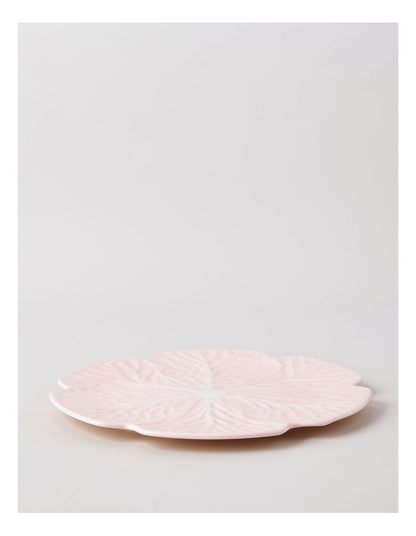 Cabbage Round Charger in Pink