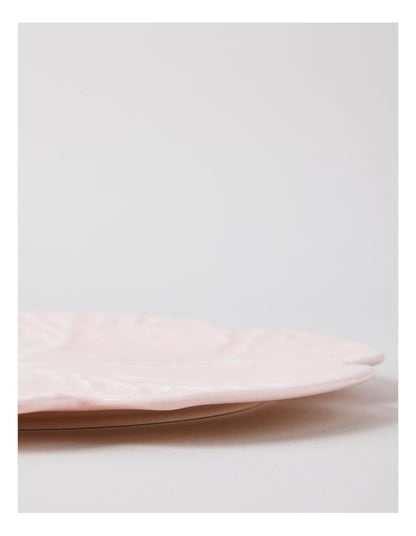 Cabbage Round Charger in Pink