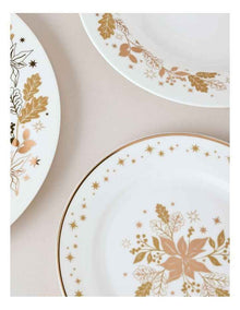 Celestial Luxe Shimmer 12pc Dinner Set in White/Gold
