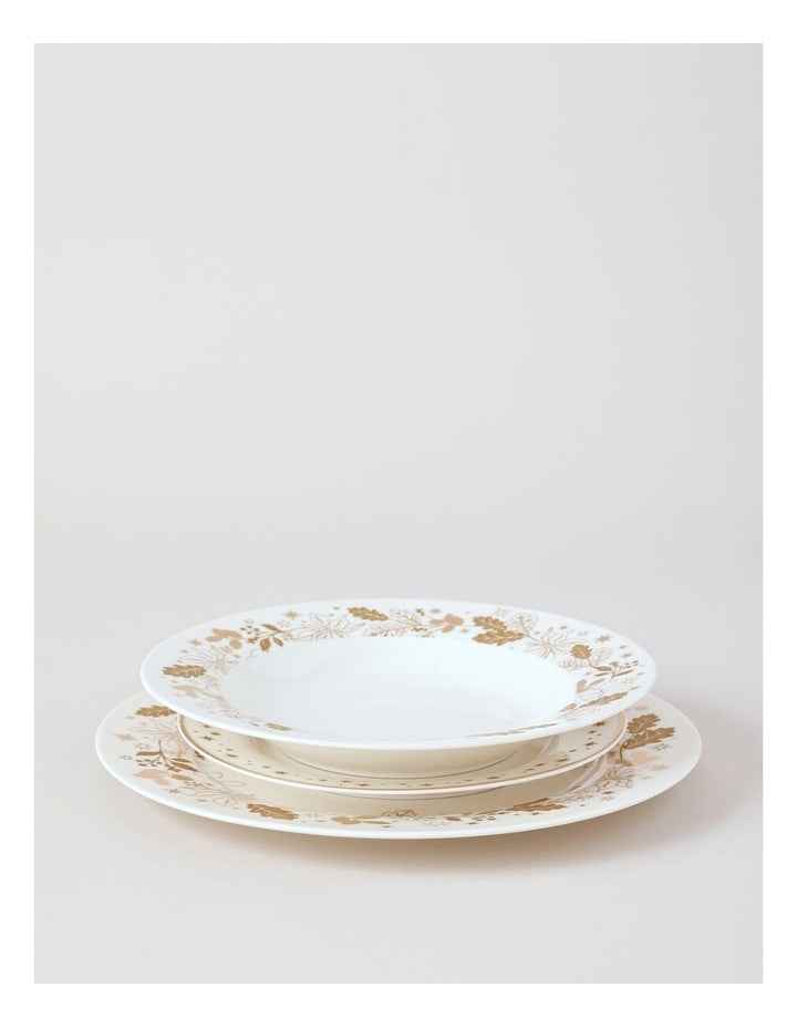 Celestial Luxe Shimmer 12pc Dinner Set in White/Gold