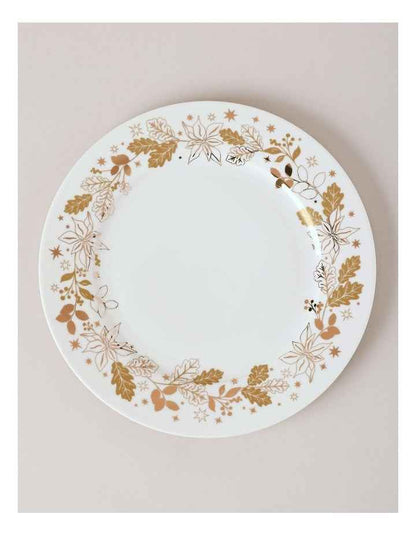 Celestial Luxe Shimmer 12pc Dinner Set in White/Gold