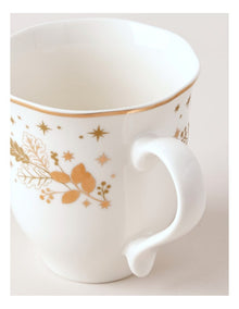 Celestial Luxe Shimmer Mug in White/Gold