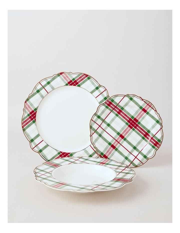 Christmas Tartan 12pc Dinner Set in Multi
