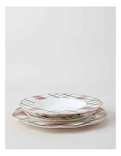 Christmas Tartan 12pc Dinner Set in Multi