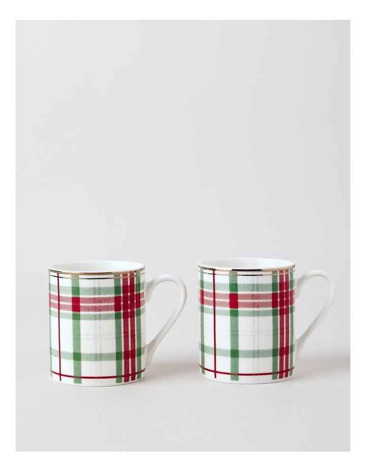Christmas Tartan Mug Set of 2 in Multi