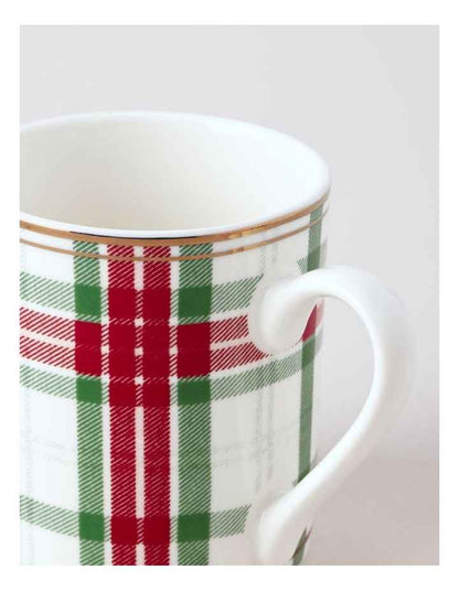 Christmas Tartan Mug Set of 2 in Multi
