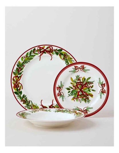 Traditional Christmas 12pc Dinner Set in Multi
