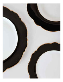 Raven 12pc Dinner Set in Black/Gold