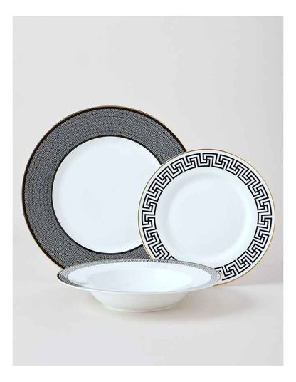Paros 12pc Dinner Set in Black