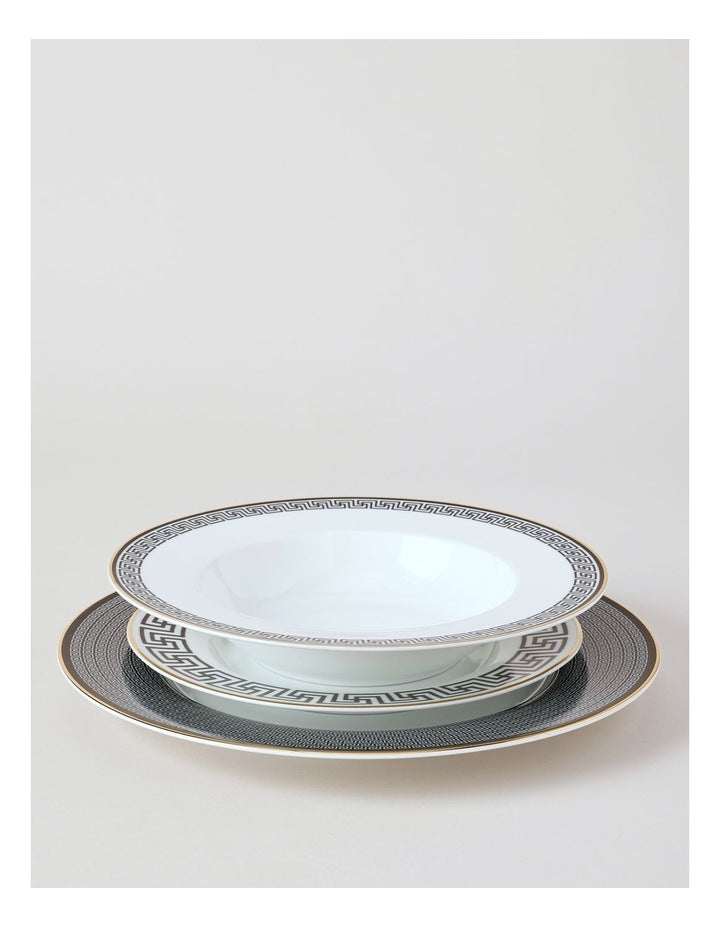 Paros 12pc Dinner Set in Black