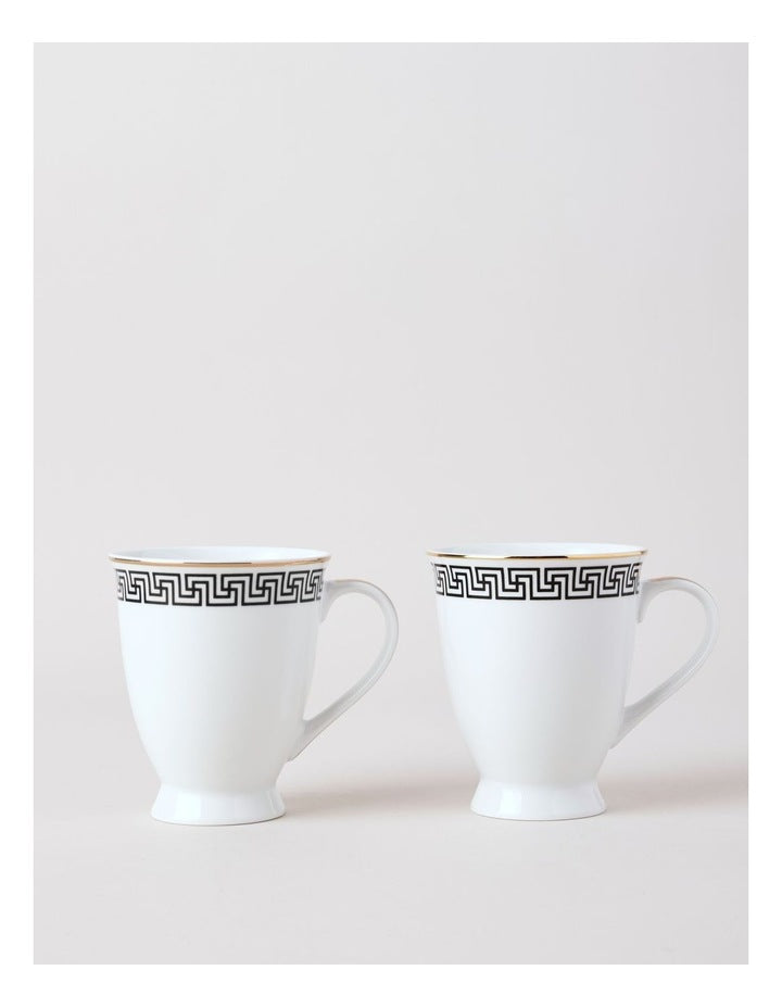 Paros Mug Set of 2 in Black