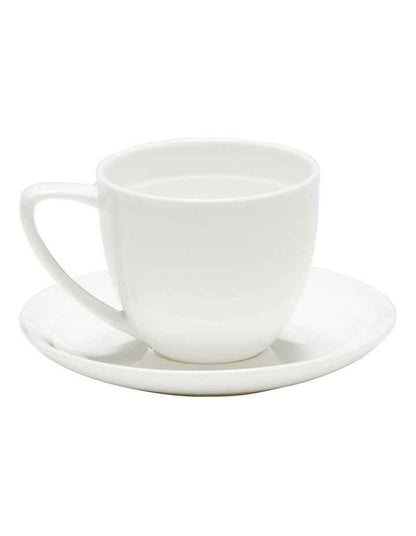 Edge Espresso Cup And Saucer Set in White
