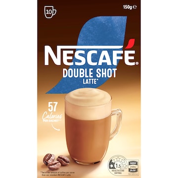 Nescafe Double Shot Latte Coffee Sachets 10 pack