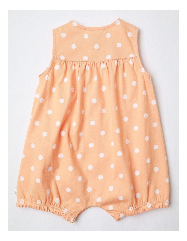 Polka Dot Bodysuit In Apricot