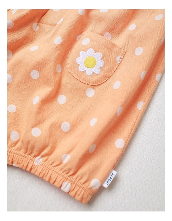 Polka Dot Bodysuit In Apricot
