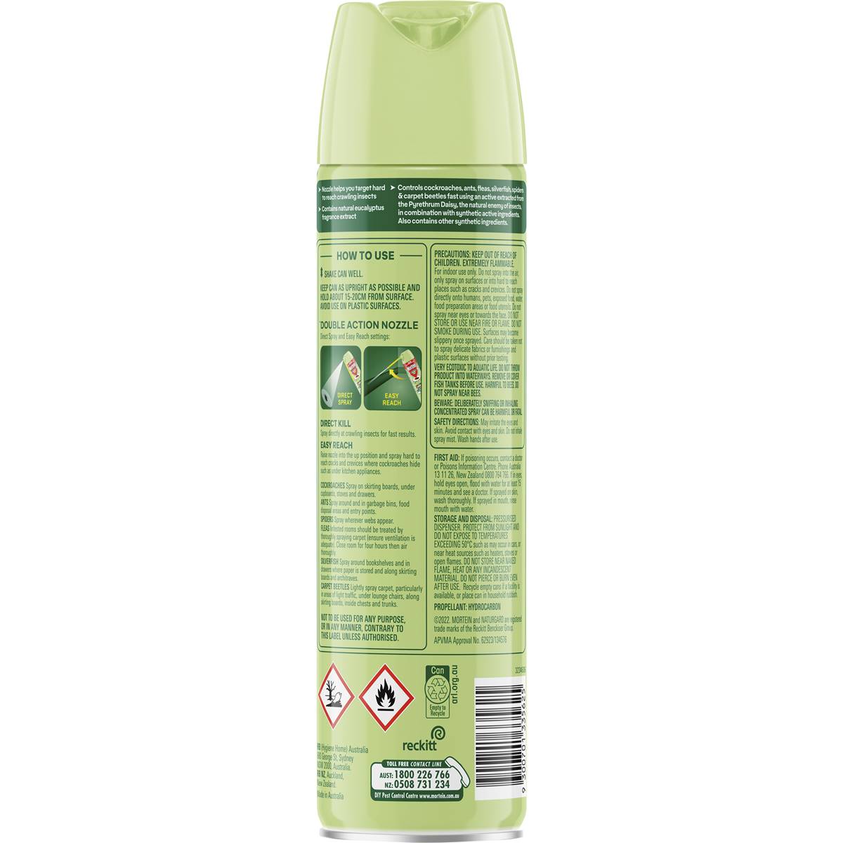 Mortein Naturgard Easy Reach Crawling Insect Spray 320g