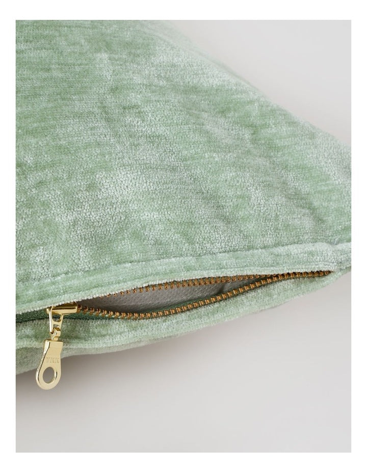Valerie Velvet Chenille Cushion in Sage