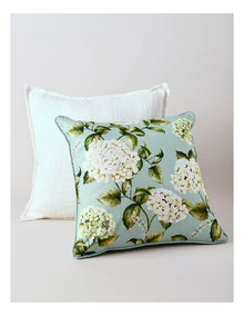 Hydrangea Print Cushion in Sage