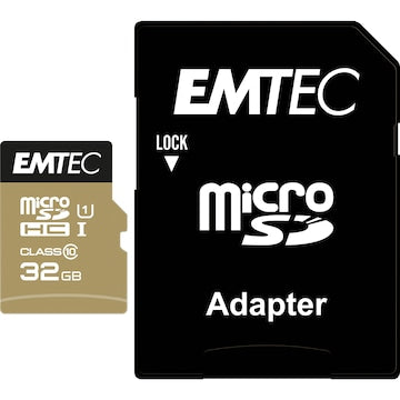 Emtec Gold Memory Card & Adapter 32GB each