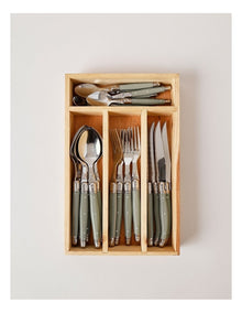 Laguiole 24pc Cutlery Set in Green