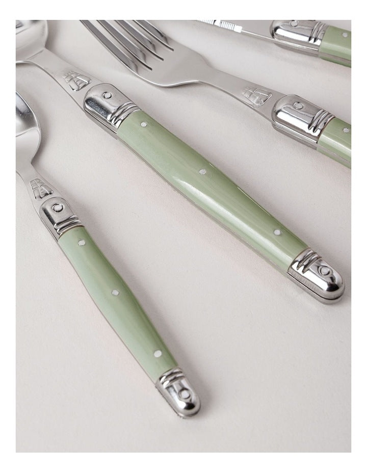 Laguiole 24pc Cutlery Set in Green
