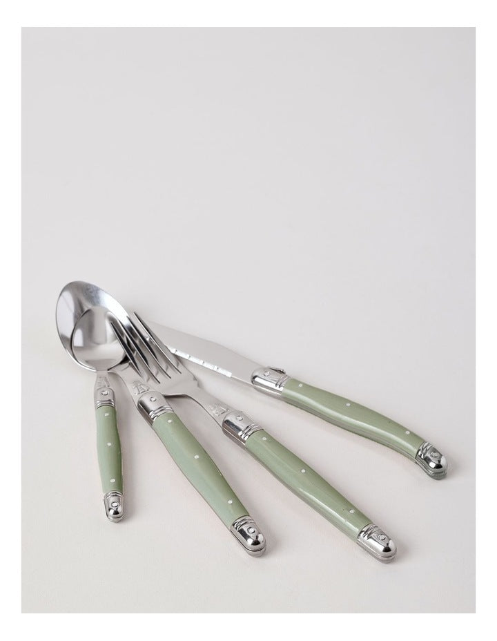 Laguiole 24pc Cutlery Set in Green