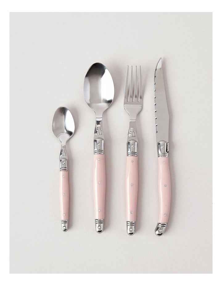 Laguiole 24pc Cutlery Set in Pink