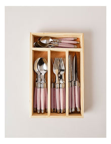 Laguiole 24pc Cutlery Set in Pink