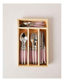 Laguiole 24pc Cutlery Set in Pink