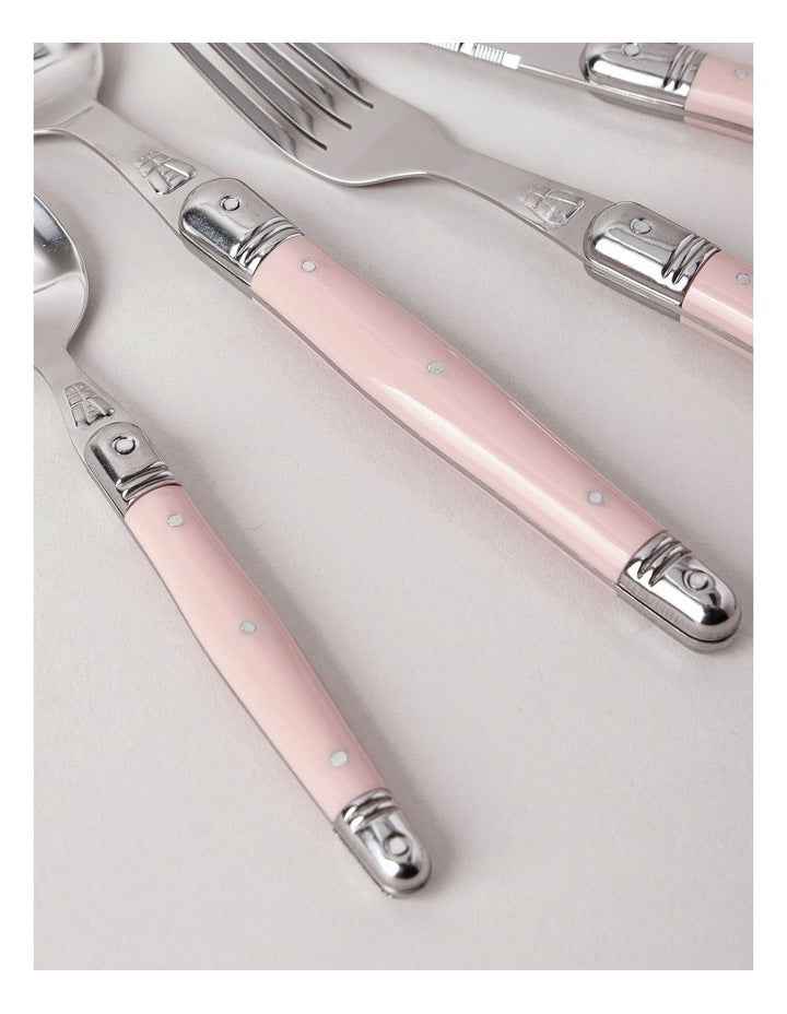 Laguiole 24pc Cutlery Set in Pink