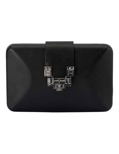 Eli Deco Clutch Bag in Black