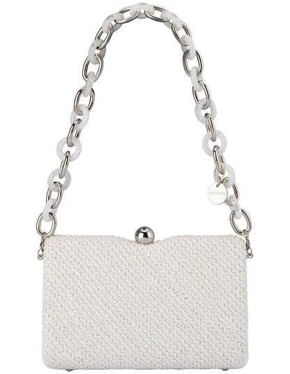Birdie Textural Top Handle Bag in White